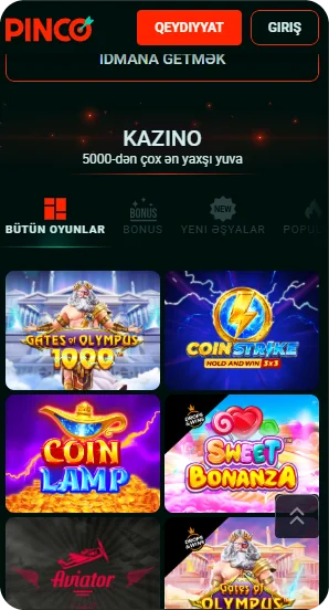Pinco Casino Slotları