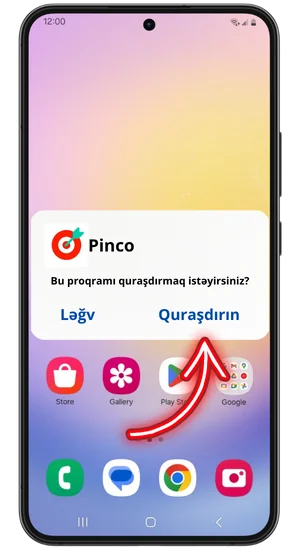 Cihazda Pinco yukle