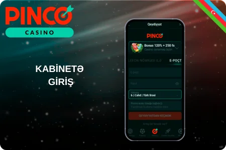 Pinco hesabına daxil olun